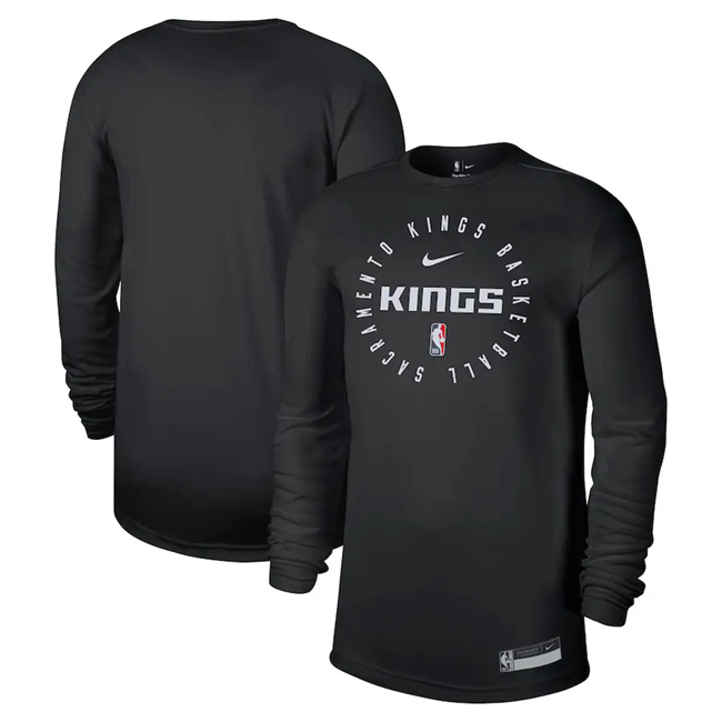Men's Sacramento Kings Black 2024/25 Legend On-Court Practice Long Sleeve T-Shirt